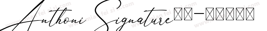 Anthoni Signature字体字体转换